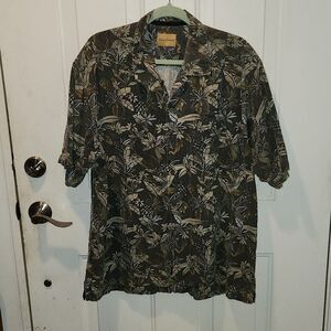 Tommy Bahama Silk Cotton Aloha Hawaiian Shirt XL